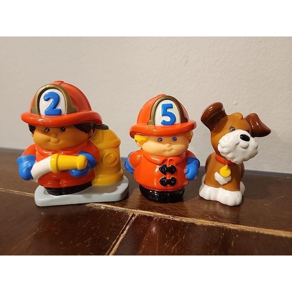 Little Tikes Company Firefighter Frank Ike Dog Puppy Lot Action Figure 3"